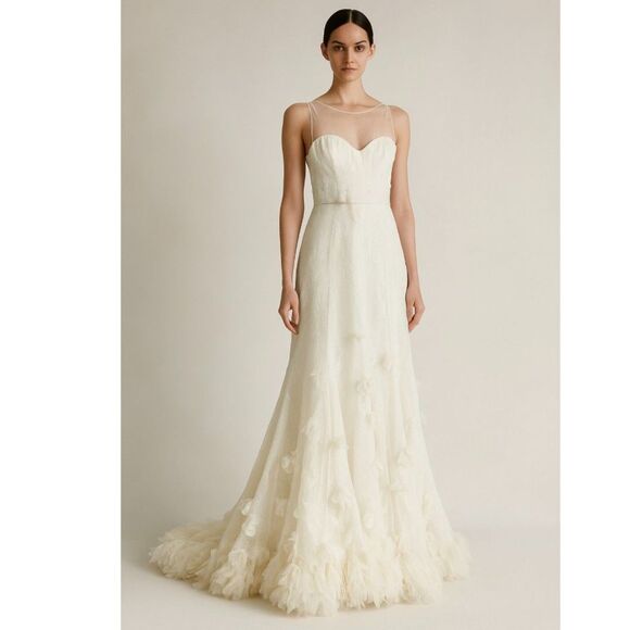 Liancarlo Couture Illusion Sleeveless Creamy Ivory 4862 Wedding Dress 6